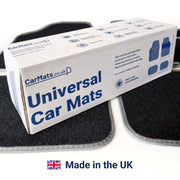 CarMats.co.uk Universal Car Mats Grey Trim - Black Carpet Right Hand Drive Car Floor Mats