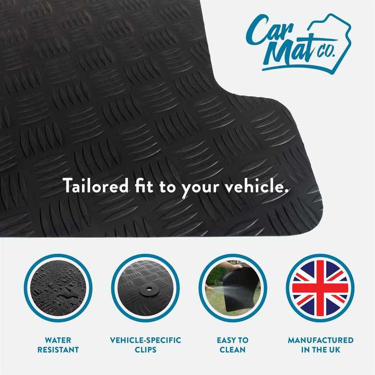 Car Mats for VW Golf MK7 (2013-2019) Car Floor Mats Premium Rubber Tailored Fit Set Accessory Black Custom Fitted 4 Pieces with Clips - Anti-Slip Backing, Heavy Duty & Waterproof