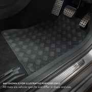 Car Mats for Vauxhall Crossland X (2017+) Tailored Fit Rubber Floor Mat Set Accessory Black Custom Fitted 4 Pieces with Clips - Anti-Slip Backing, Heavy Duty & Waterproof