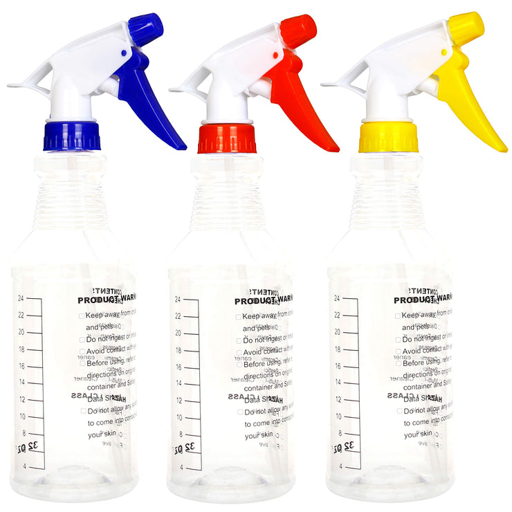 Youngever 3 Pack Empty Spray Bottles, Heavy Duty Spray Bottles for Cleaning Solutions (1000ML)