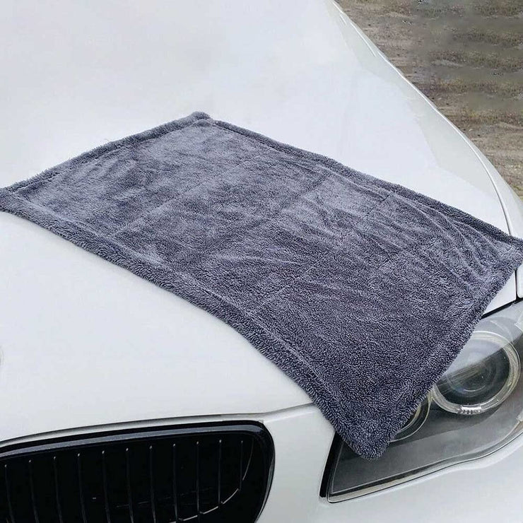 Detailers United - Hydro Hoover XL - Professional Grade Plush Microfibre Car Drying Towel 1400 GSM (50 x 80 cm ) Grey