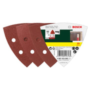 Bosch Accessories Home and Garden 2607019500 25 Delta Sanding Sheets Mixed, 60-240 Grit, Red