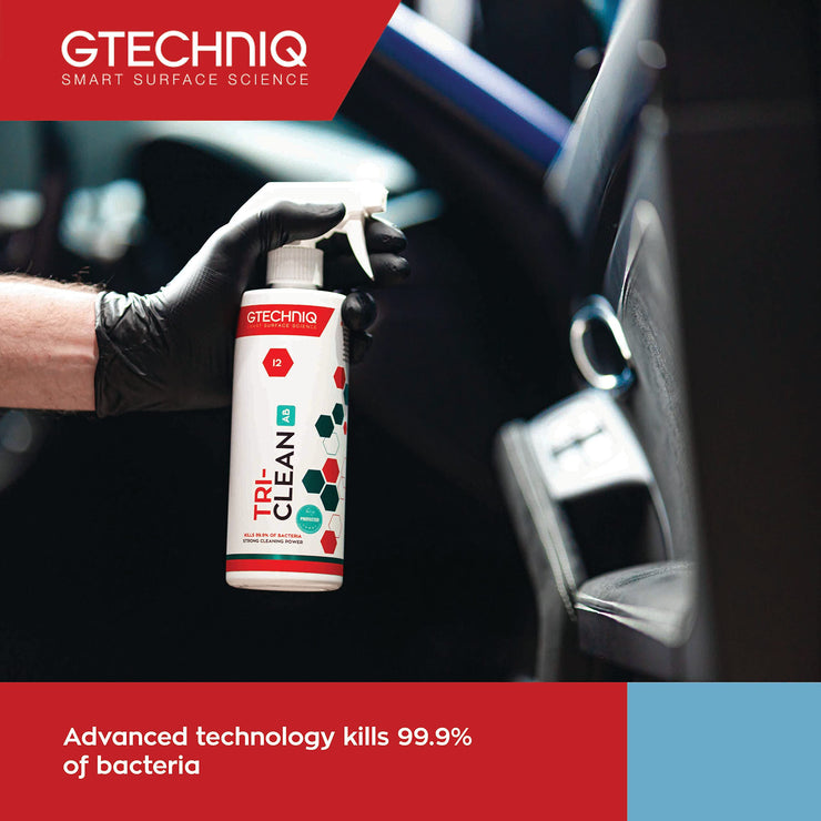 Gtechniq Car Upholstery Cleaner. I2 Tri-Clean All-Surface Cleaner for Cars and Car Detailing. Removes Stains, Dirt and Grime, Absorbs Odours - 500ml