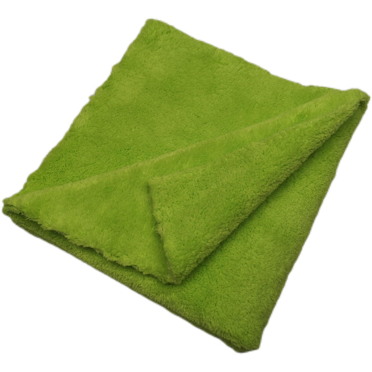 SOFTBATFY Plush Edgeless Microfiber Towels Cloth for Cars, Car Drying Wash Detailing Buffing Polishing Towel, 500 GSM 6 Pack 16 x 16inches (Lime Green)