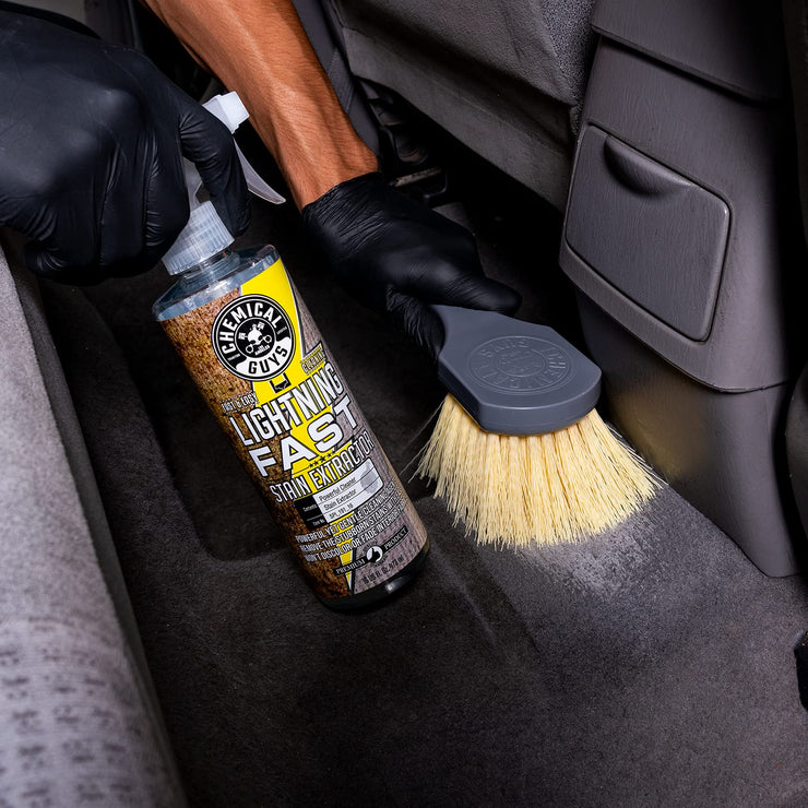 Chemical Guys ACCG02 Nice & Stiff Heavy Duty Carpet & Interior Detailing Brush, (Safe for Cars, Trucks, SUVs, RVs, Motorcycles, & More) Yellow