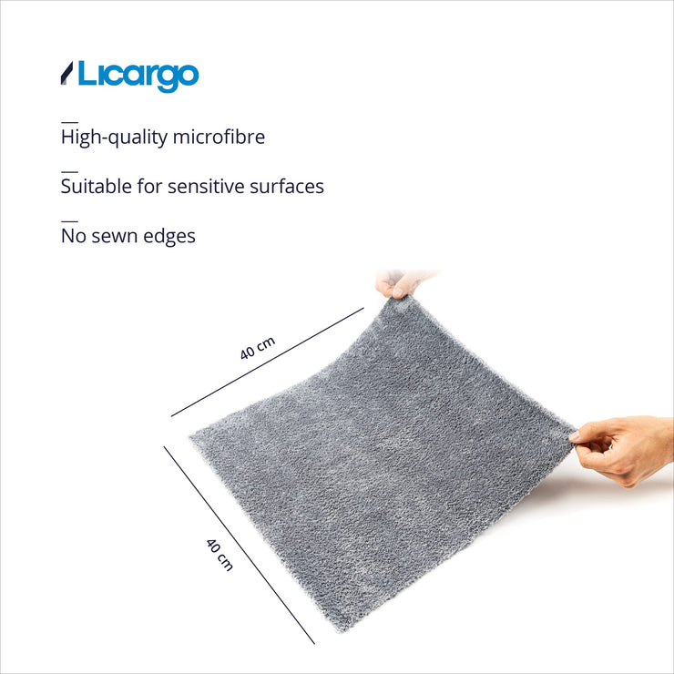 LICARGO® 2x Edgeless Polishing Cloths with 400 GSM - Extremely Absorbent And Super Soft - Lint Free Microfibre Cloth Car Polishing Cloth, Microfibre Car Cleaning Cloths - 40x40 cm