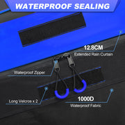 Sailnovo Roof Box Bag 20 Cubic Waterproof Soft-Shell Car Roof Box with Anti-Slip Mat, 6 Door Hooks & PVC Roof Bag Luggage Storage for Top of Vehicle with/without Roof Bars/Rack/Rail(Blue)