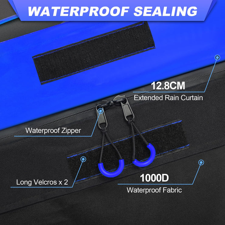 Sailnovo Roof Box Bag 20 Cubic Waterproof Soft-Shell Car Roof Box with Anti-Slip Mat, 6 Door Hooks & PVC Roof Bag Luggage Storage for Top of Vehicle with/without Roof Bars/Rack/Rail(Blue)