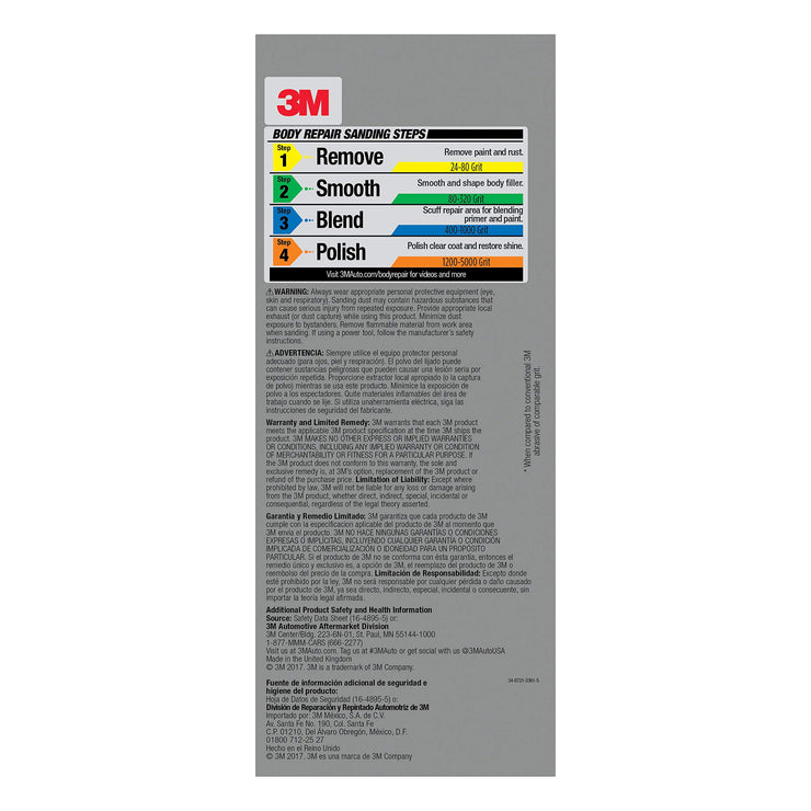 3M Performance 3000 Grit Sandpaper, 3-2/3 in x 9 in, Polish Clear Coat and Paint, Restore Shine, Ideal for Detailed Finishing and Polishing, Very Fine Grade Abrasive for Refined Finishes (03064)