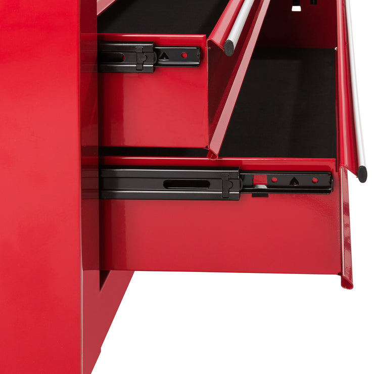 Arebos Tool Cabinet Workshop trolley 7 compartments | centrally lockable | incl. anti-slip mats | drawers with ball bearings | 2 castors with parking brake (red)