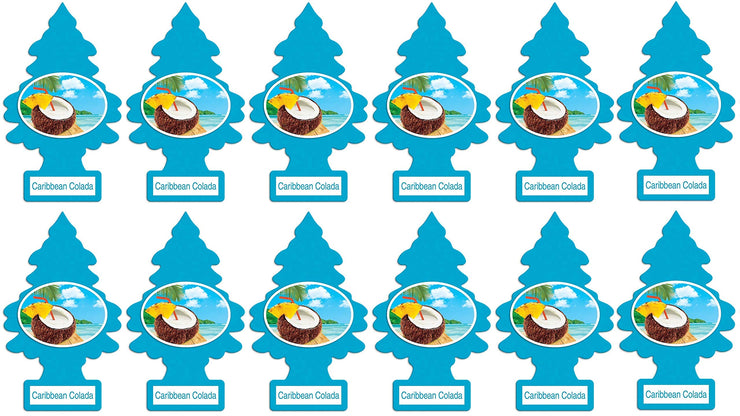 Little Trees Air Fresheners, Singles, Caribbean Colada (Pack of 12)