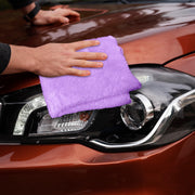 Towelogy® G76 Premium Car Polishing Cloth Lint Free & Ultra Soft For Professional Buffing To Enhance Gloss 40x40cm (Purple)