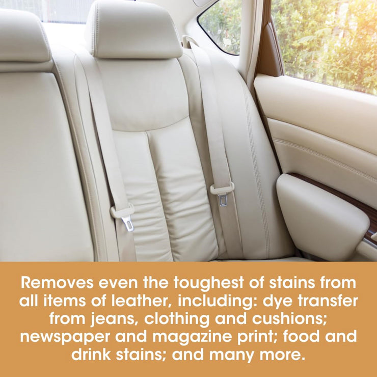 Furniture Clinic Leather Stain Remover 250ml - Helps to Remove Stubborn Stains Such As Dye Transfer, Paint & Food Spills From Leather Sofas, Chairs, Car Seats Etc.