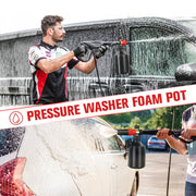 Snow Foam Cannon,1500ml Snow Foam Gun Sprayer Car Wash Foam Sprayer with Adjustable Spray Nozzle Snow Foam Lance for Pressure Washer with 1/4'' Quick Connector Fits Most Car Washing Accessories,Black