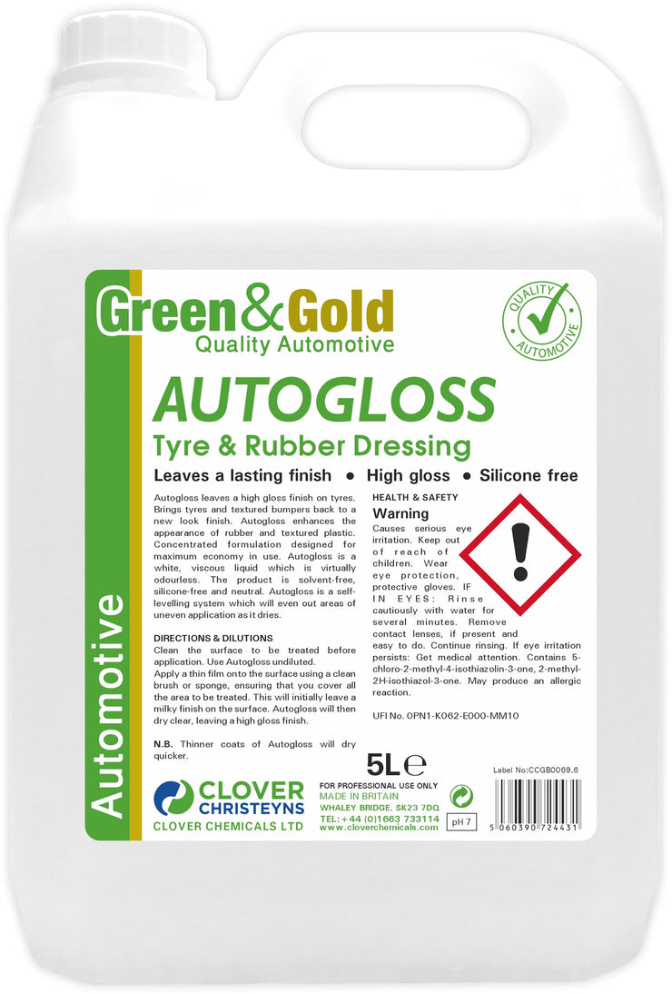 North Star Supplies Clover Autogloss Tyre & Rubber Dressing (602) 5 Ltr