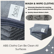 Microfibre Cloth 32 X 32 Cm Cloths | Reusable Microfibre Cleaning clothes, Kitchen Towel | Streak Free, Lint Free, Super Absorbent | Car Cleaning, Dish Cloths Glass Cleaner Towel (Grey) Pack of 5