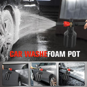 Snow Foam Cannon,1500ml Snow Foam Gun Sprayer Car Wash Foam Sprayer with Adjustable Spray Nozzle Snow Foam Lance for Pressure Washer with 1/4'' Quick Connector Fits Most Car Washing Accessories,Black