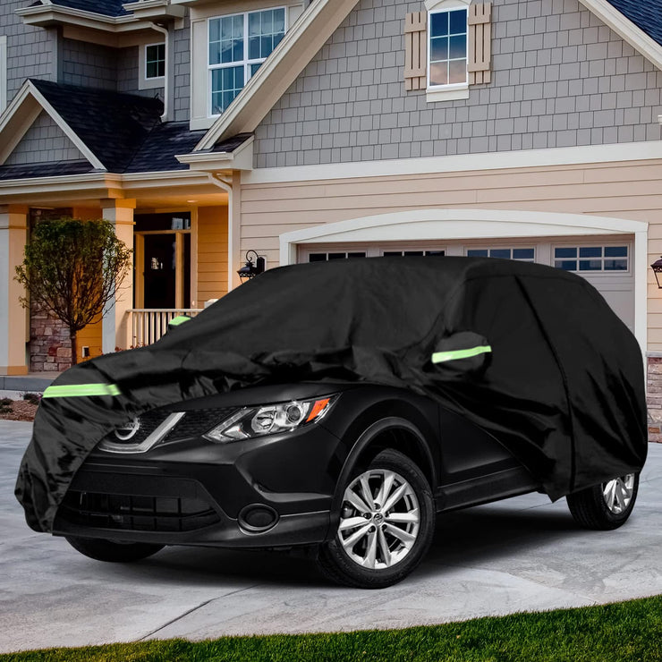 Car Cover for Nissan Qashqai 2006-2022, 6 Layers Waterproof Sun Rain UV Dust All Weather Protection Short Wheel Outdoor Full Cover with Side Door Zipper