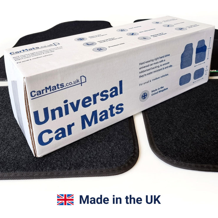 CarMats.co.uk Universal Car Mats - Black Carpet Right Hand Drive Car Floor Mats