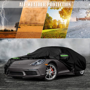 Waterproof Car Cover Compatible with 718 Boxster/Cayman 986/987/981/982 Base/S/T/GTS 4.0/GT4/GT4 RS 1996-2022, All-Weather Car Covers with Zip