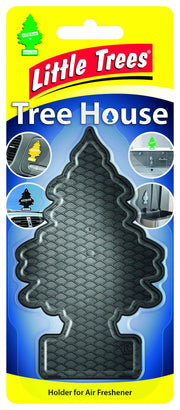 Little Trees Tree House Tree-Shaped Air Freshener Holder, Black, Single Item