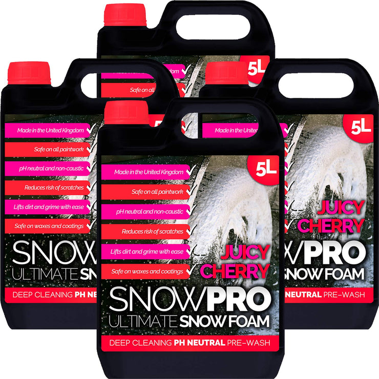 SnowPro Snow Foam Shampoo Car Wash Soap pH Neutral Vehicle Cleaning Detailing 20L Pre Wash Cherry Fragrance