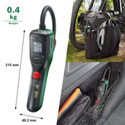 Bosch Electric Bike Pump, Portable Air Pump, Cordless Tyre Inflator EasyPump (3.0 Ah battery, 3.6 Volt, Autostop function, 150 PSI, 10.3 bar, LED, rechargeable via USB-C cable, in carton box)