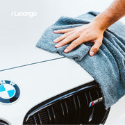 LICARGO® 2x Edgeless Polishing Cloths with 400 GSM - Extremely Absorbent And Super Soft - Lint Free Microfibre Cloth Car Polishing Cloth, Microfibre Car Cleaning Cloths - 40x40 cm