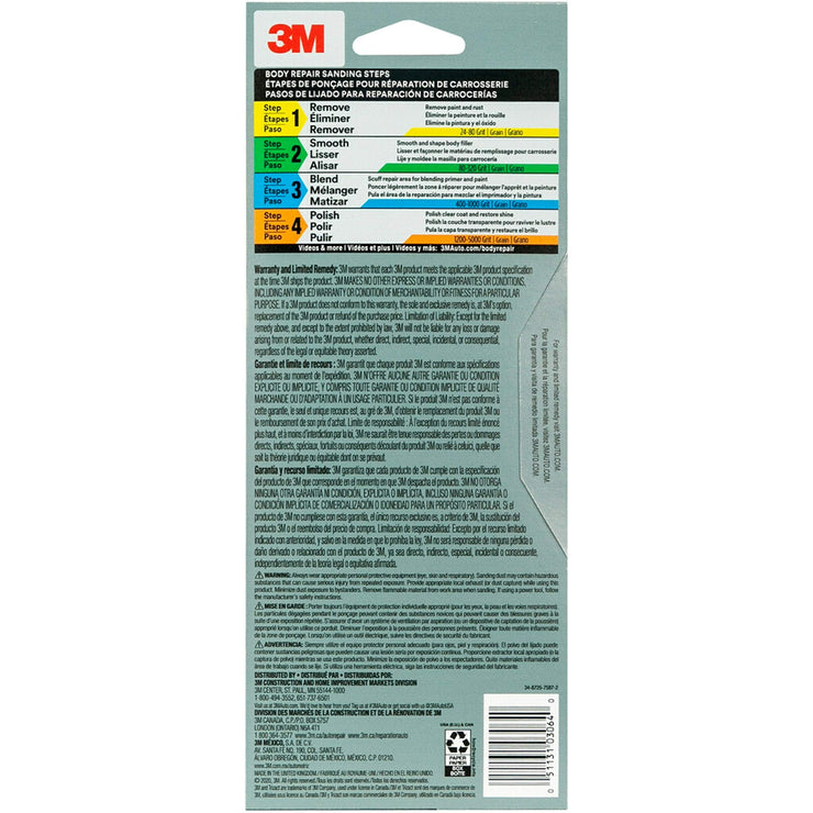 3M Performance 3000 Grit Sandpaper, 3-2/3 in x 9 in, Polish Clear Coat and Paint, Restore Shine, Ideal for Detailed Finishing and Polishing, Very Fine Grade Abrasive for Refined Finishes (03064)