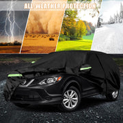 Car Cover for Nissan Qashqai 2006-2022, 6 Layers Waterproof Sun Rain UV Dust All Weather Protection Short Wheel Outdoor Full Cover with Side Door Zipper