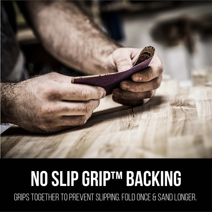ScotchBlue 26220TRI-3 3M 25220P-G Pro Grade No-Slip Grip Advanced Sandpaper, 9 x 11-Inch, 220 Grit, Pack of 3, Purple
