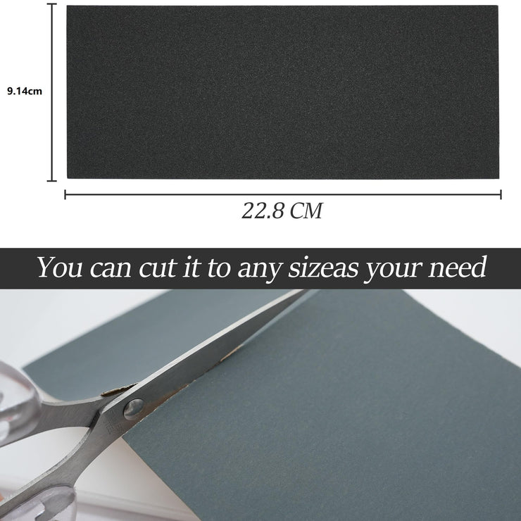 Lamondre 52 Pieces Wet and Dry Sandpaper, Assorted 120 to 2000 Grits Abrasive Paper Sheets 9 x 3.6 Inches for Automotive Sanding, Wood, Plastic, Glass, Metal