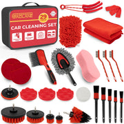 GADLANE Car Cleaning Kit - 29 Piece Car Detailing Kit with Storage Bag, Car Cleaning Kit Interior and Exterior Wet & Dry Car Washing Kit Air Vent, Dashboard, Motor, Wheels, Household (29PCS)