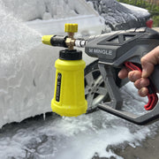 M MINGLE High Pressure Washer Gun Snow Foam Lance, 4000 PSI Cannon Foam Blaster Power Washer with 1/4" Quick Connector, Car Wash Foam Cannon Kit with 5 Pressure Washer Nozzle Tips, 1 Liter