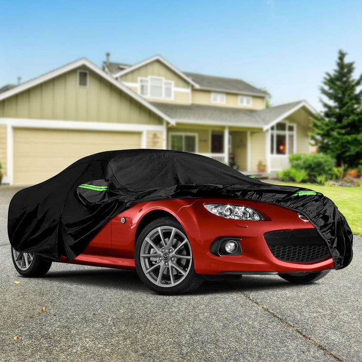 JUDANNA Waterproof Car Cover Replace for Mazda Miata/MX-5 1998-2024, 6 Layers All Weather Full Car Covers with Driver Door Zipper Outdoor Cover for Car Sun Snow Rain Dust Protection in Summer Winter