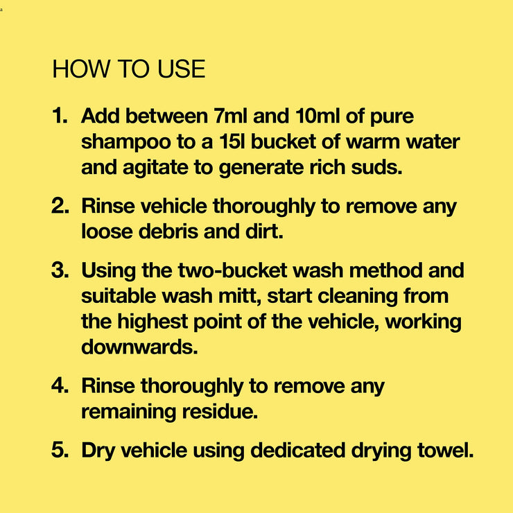 Autobead Pure Shampoo 500ml - pH Neutral Lubricating 2300:1 Car Wash For All Surfaces - Streak Free Cleaning for Matte & Satin Finishes