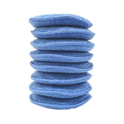 Polyte Microfibre Detailing Wax Applicator Pad 8 Pack, 13 cm (Blue)