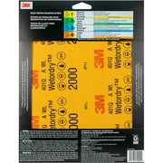 3M Wetordry Sandpaper, 32044, 2000 Grit, 9 inch x 11 inch, 5 Sheets Per Pack