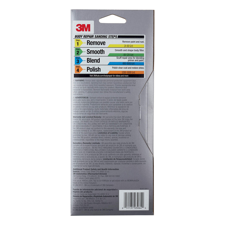 3M Performance 3000 Grit Sandpaper, 3-2/3 in x 9 in, Polish Clear Coat and Paint, Restore Shine, Ideal for Detailed Finishing and Polishing, Very Fine Grade Abrasive for Refined Finishes (03064)