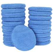 ASelected Microfibre Wax Applicator - Pads Pack of 20 Car Detailing Sponges 5 Inch Washable Soft Foam Application Pads for Polish (Blue)