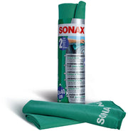 Sonax Microfibre Cloth plus Interior and Glass (2 Pieces) - for Cleaning Glass, Mirrors and Plastic Surfaces. 40cm X 40cm and Washable up to 60°c | Item No. 04165410