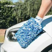 LICARGO® Car Wash Mitt - Made Of Ultrasoft Microfibre - Extremely Absorbent - Removes Stubborn Dirt Effortlessly - Sewn In Centre Seam For Maximum Grip - Microfibre Wash Mitt For Car Washing