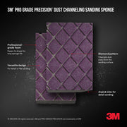 3M Pro Grade Precision Sanding Sponge, 120 Grit, Fine, 2502TRI-120-CH, 11.4 x 6.4 x 2.5 cm, 1 piece