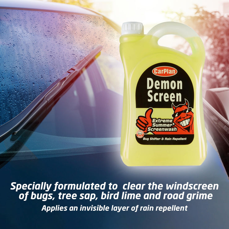 CarPlan Demon Screen, Extreme Summer Screenwash, Bug Shifter and Rain Repellent, 2.5 L