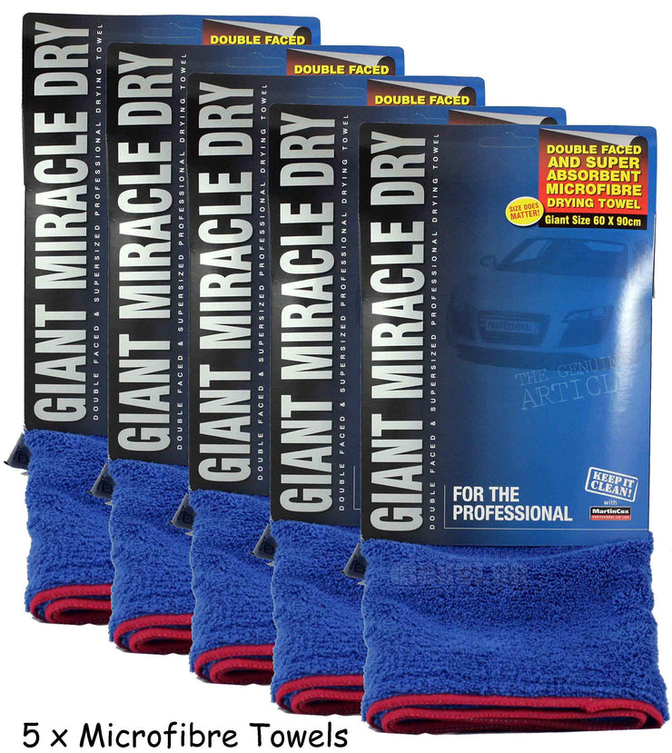 Martin Cox Extra Large Soft Microfibre Car Drying Towel 480gsm Detailing Cloth 60cm x 90cm