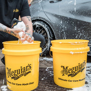 Meguiar's RG203 Yellow Large Car Wash Bucket 5US Gallon (Grit Guard compatible / sold separately)