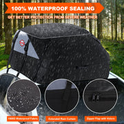 Sailnovo Car Roof Bag, 20 Cubic Feet Large Roofing Cargo Carrier Bags Waterproof Soft Rooftop Luggage Storage Box for Any Cars with Roof Rack/Rails/Bars, Black