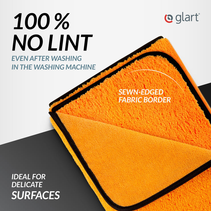 Glart 44WG Watergate super absorbent car microfiber cloth drying towel, 60 x 90 cm, orange, 1 pc. Microfiber cloth for car care, for drying before car polish and after wheel brush