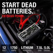 NOCO Boost X GBX55 12V UltraSafe Portable Lithium Car Jump Starter, Heavy-Duty Battery Booster Power Pack, Powerbank Charger and Jump Leads, Gray, 7.5L Petrol and 5.0L Diesel Engines , 1750A