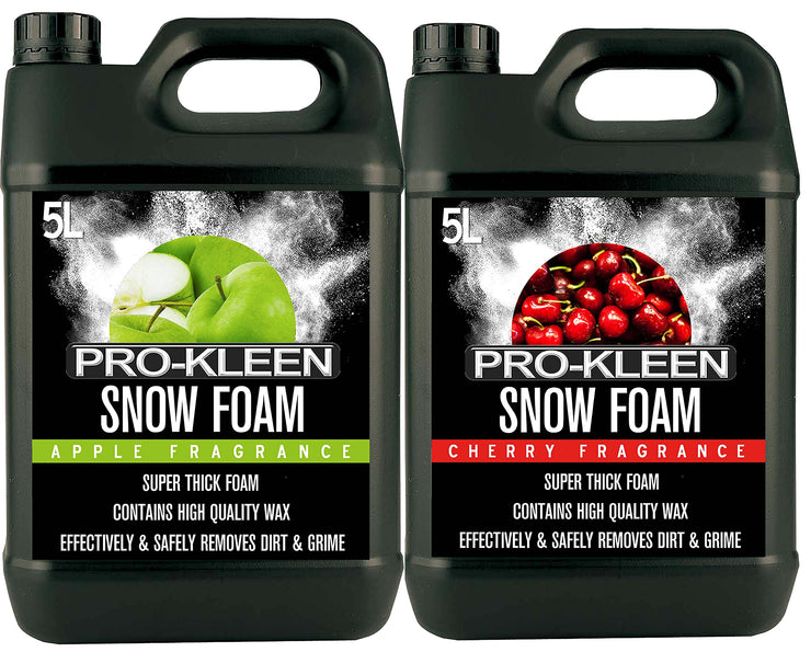 10L of Pro-Kleen Apple & Cherry Snow Foam with Wax – Super Thick, pH Neutral & Non-Caustic Foam – Extremely Powerful & Easy To Use